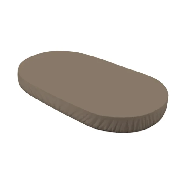 Cearceaf Oval cu elastic maro 127 x 73cm